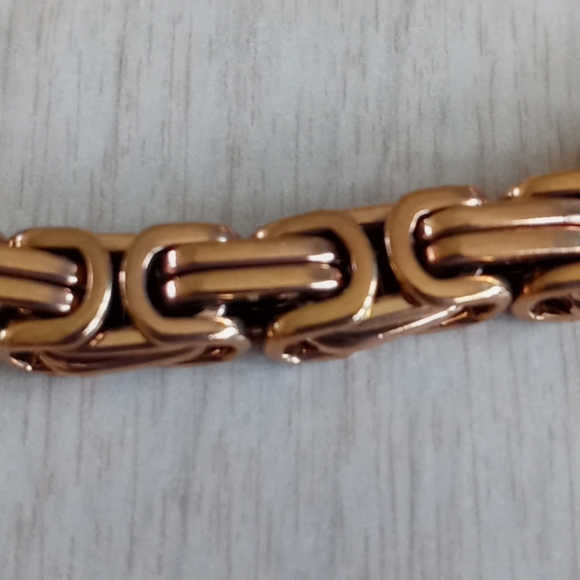 Men's Byzantine Stainless Steel Gold Tone Necklace - Picture 3 of 6